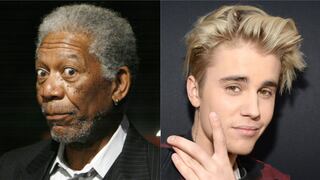 Morgan Freeman se declara fan de Justin Bieber de esta manera [VIDEO]
