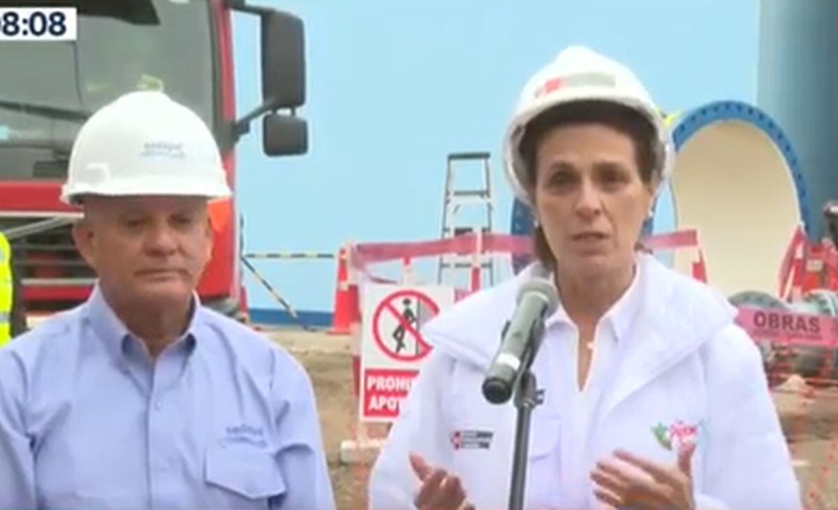 La ministra de Vivienda, Hania Pérez de Cuéllar, habló sobre el corte de agua en Lima este viernes 6 de octubre | Foto: Captura de video / Canal N