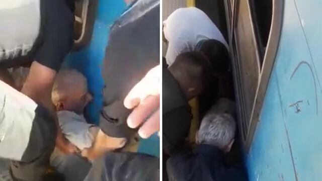 Abuelito de 91 años se cae a las vías del tren y realizan un drámatico rescate (VIDEO)