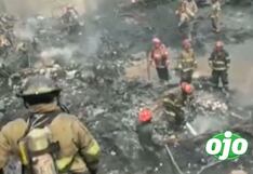 Incendio en depósito de reciclaje causa daños a tres viviendas en Carabayllo