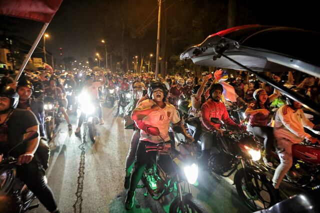 Caravana de motocicletas venezolanos