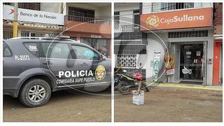 Delincuentes asaltan banco y local de caja municipal en Supe (VIDEO)