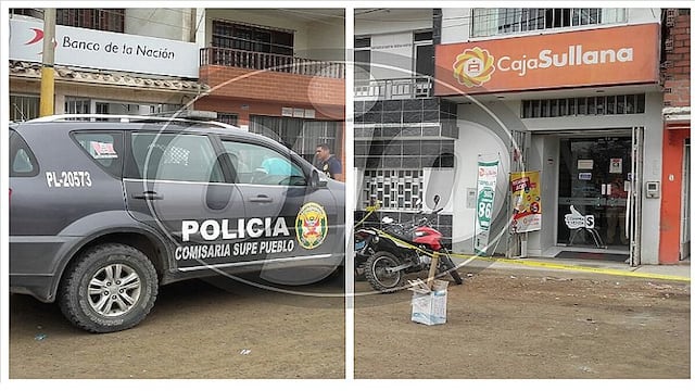 Delincuentes asaltan banco y local de caja municipal en Supe (VIDEO)
