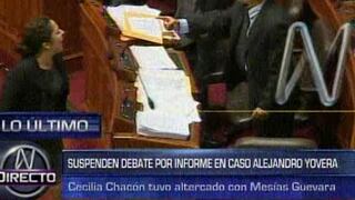 Cecilia Chacón y Mesías Guevara arman bronca en el Congreso [VIDEO] 
