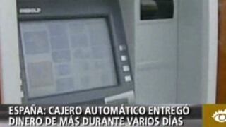 España: Cajero automático daba dinero de más 