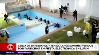 Peruanos y venezolanos son intervenidos en plena fiesta electrónica en Lurín│VIDEO