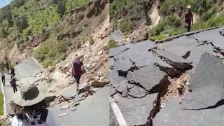 Sismo en Arequipa: turistas siguen a pie por vía entre Cabanaconde y Chivay tras caída de rocas | VIDEO