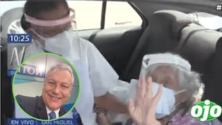 Segunda abuelita sorprende con hilarante respuesta a Gunter Rave durante vacunación | VIDEO