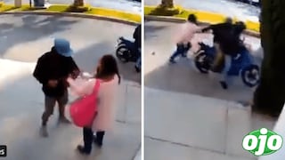 Dos ladrones terminan asustados, sin botín y desarmados al asaltar a una señora | VIDEO