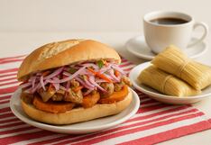 Pan con chicharrón en final de candela