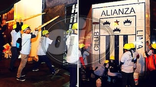 ​Evangélicos toman explanada de Matute y borran el emblema de Alianza Lima (FOTOS y VIDEOS)