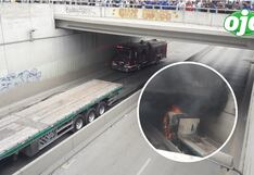 Tráiler impacta contra moto lineal y se incendia en by-pass de Villa María del Triunfo