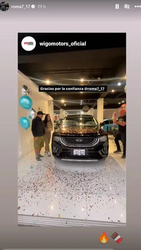 Reimond Manco le regala camioneta a su esposa