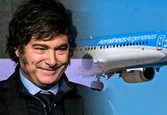 Javier Milei amenaza con privatizar Aerolíneas Argentinas