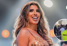 Yahaira Plasencia llega a presentación rodeada de guardaespaldas pero nadie se le habría acercado