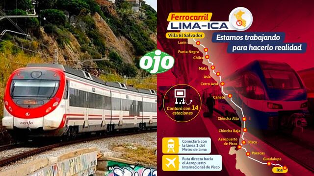 Nuevo tren Lima-Ica: MTC revela las 14 estaciones a lo largo de los 309 km de recorrido