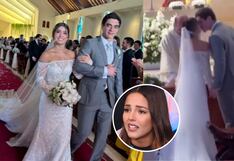 ¡No esperó a Luciana!: Mafer Parodi, hermana de ‘Pato’ Parodi, se casó por religioso en lujosa boda