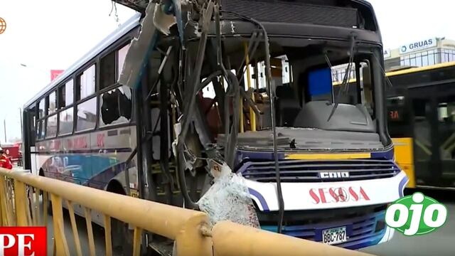Choque entre dos buses deja más de 20 personas heridas en Los Olivos (VIDEO)