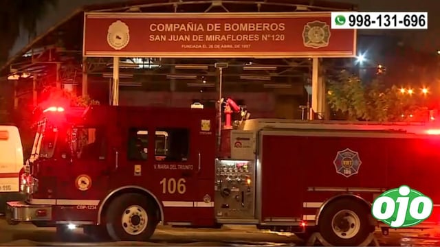 Incendio consume el segundo piso de Compañía de Bomberos en San Juan de Miraflores (VIDEO)