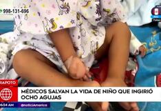 Menor de 2 años ingirió ocho agujas inyectables en Tarapoto