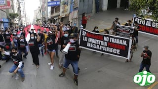 Gamarra: trabajadores marchan y exigen al Gobierno reactivación económica | FOTOS
