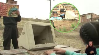 Dos primitos encuentran computador en la basura y se ponen a jugar con ella | VIDEO