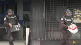 Capturan a dos presuntos extorsionadores tras colocar granada en casa de apuestas en San Juan de Lurigancho