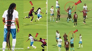 Dos jugadores son expulsados por jalar del cabello a pelucón en partido entre selecciones