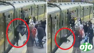 Mujer cae a las vías del tren tras ser acosada por jóvenes vándalos | VIDEO