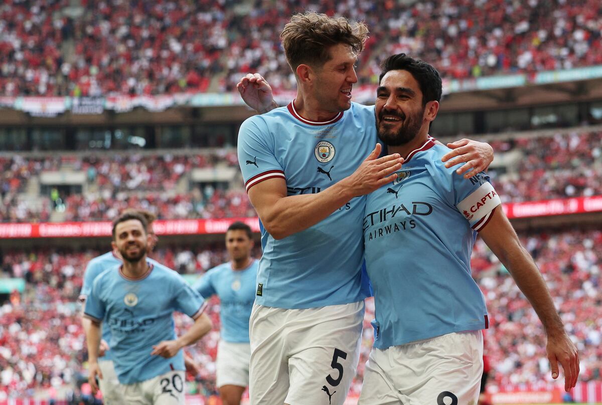 Manchester City venció 2-1 a Manchester United por la final de la FA Cup. (Foto: AFP)