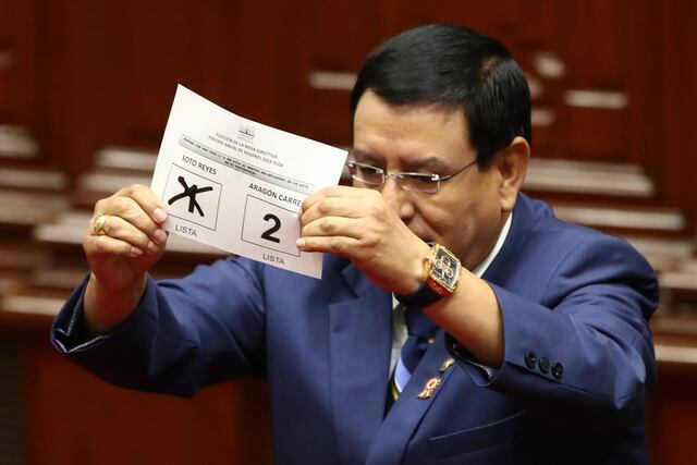 Elecciones para la Mesa Directiva 2023-2024 se desarrolló este miércoles 26 de julio. Los candidatos a la presidencia congresal fueron los congresistas Luis Aragón (Acción Popular) y Alejandro Soto (Alianza para el Progreso). (Foto: GEC)