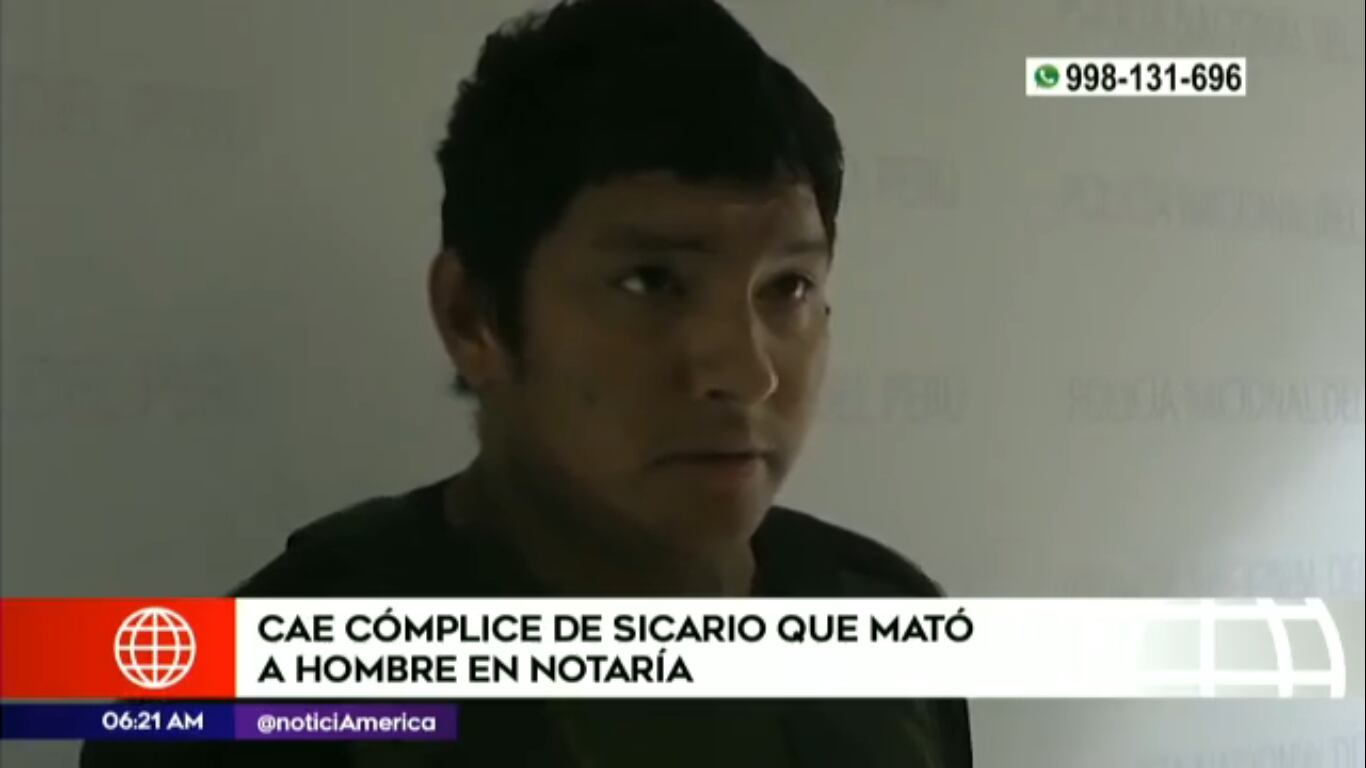 Policía captura a cómplice de sicario que mató a balazos a hombre en notaría.