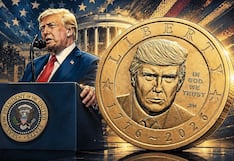Donald Trump aparece sonriente en monedas de 1 dólar de oro bamba