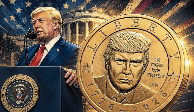 El presidente Donald Trump está feliz por aparecer en una moneda, acto que enaltece el ego y que otros no se han atrevido antes.