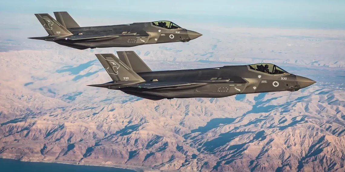 La guerra se desatará en cualquier momento, los enemigos solo recuperan sus fuerzas. Acá, los F-35 estadounidenses que opera Israel en Medio Oriente rumbo a un ataque sobre Irán.