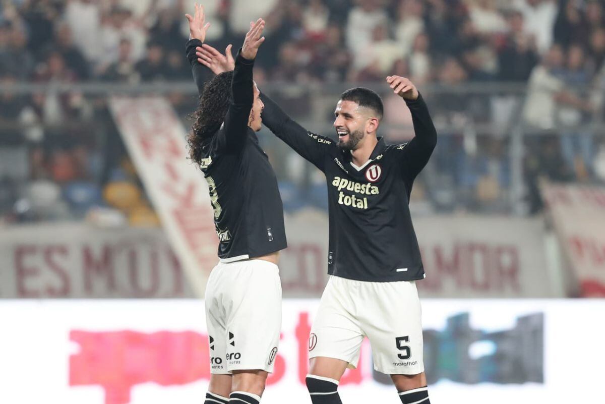 Universitario celebra su tanto del triunfo ante Deportivo Binacional por Liga 1. | Foto: Jesús Saucedo @photo.gec