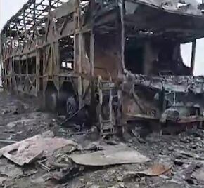 Bus que se dirigía a Tumbes desde Lima se incendió en la carretera Panamericana.