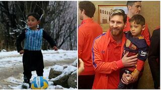 Lionel Messi: niño afgano con camiseta de plástico conoció a su ídolo (FOTOS Y VIDEO)