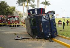 Chorrillos: accidente de camión de caudales en la Costa Verde deja un muerto y un herido (VIDEO)