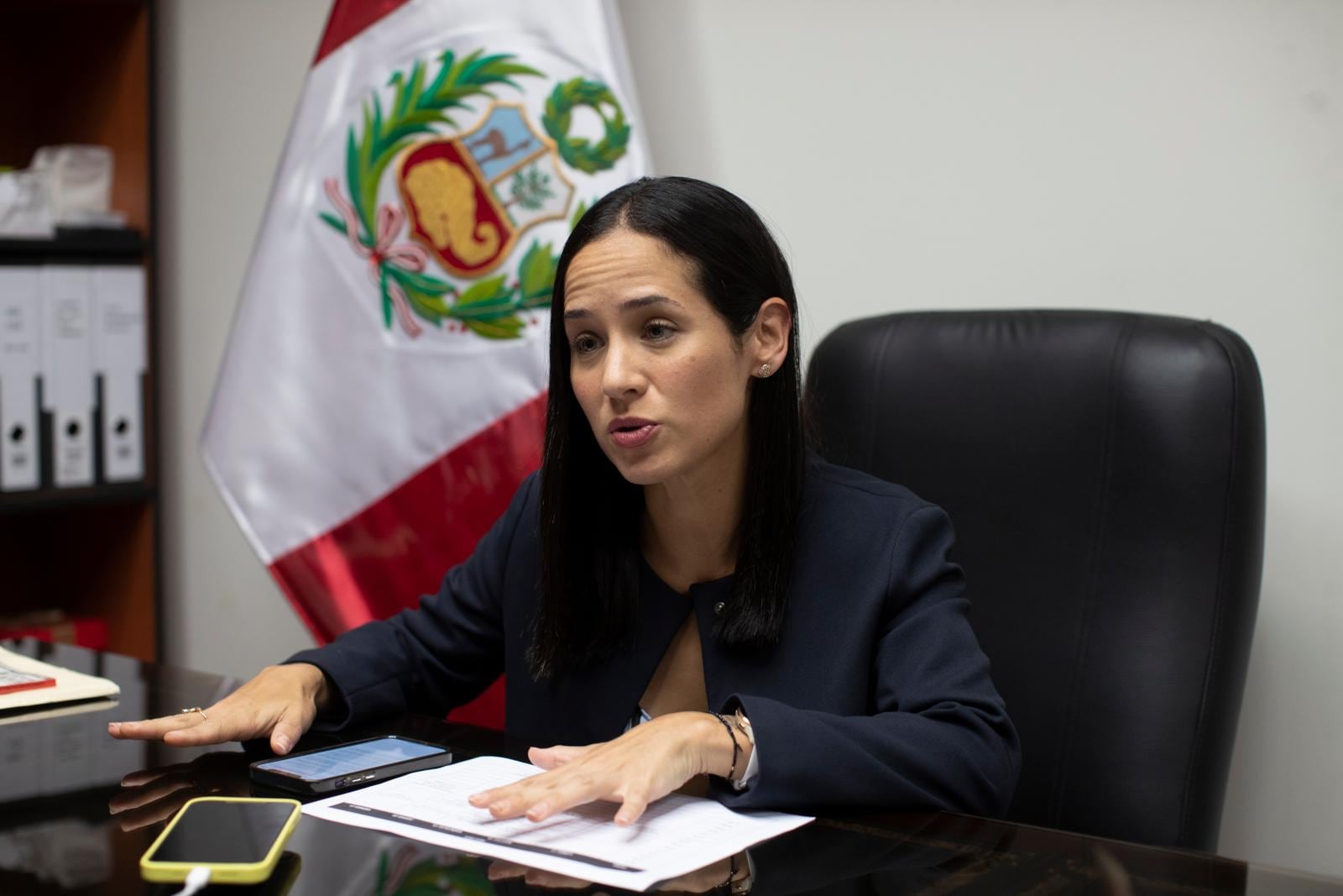 Sigrid Bazán presenta denuncia acusando a Patricia Chirinos de ser presunta “operadora” de red criminal. (Foto: César Campos)