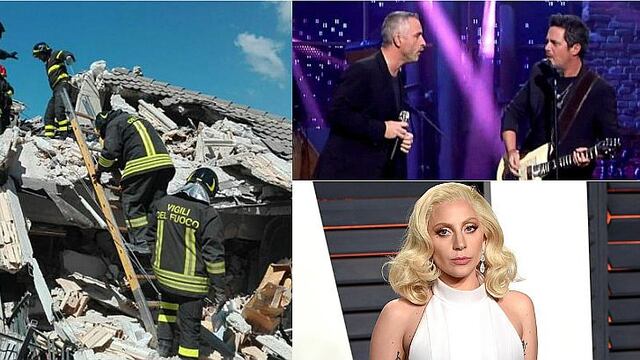 Alejandro Sanz, Eros Ramazzotti y Lady Gaga conmovidos por terremoto en Italia
