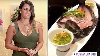 Melissa Klug graba a animal vivo servido en su plato y desata indignación en redes (VIDEO)