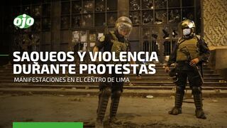 Marcha contra Pedro Castillo: imágenes del centro de Lima tras saqueos y destrozos por parte de vándalos