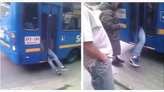 Ladrón es atrapado por chofer de bus cuando intentaba fugar (VIDEO)