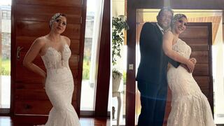Lesly Castillo presenta a su esposo luego de usuarios la criticaran por solo mostrar su vestido | FOTOS