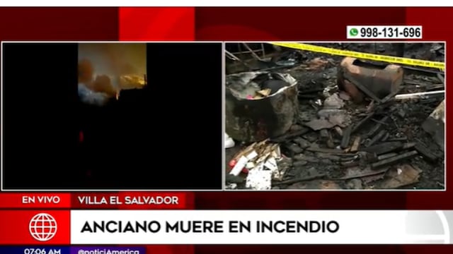 Villa El Salvador: anciano de 71 años murió calcinado en incendio de casa que cuidaba | VIDEO 