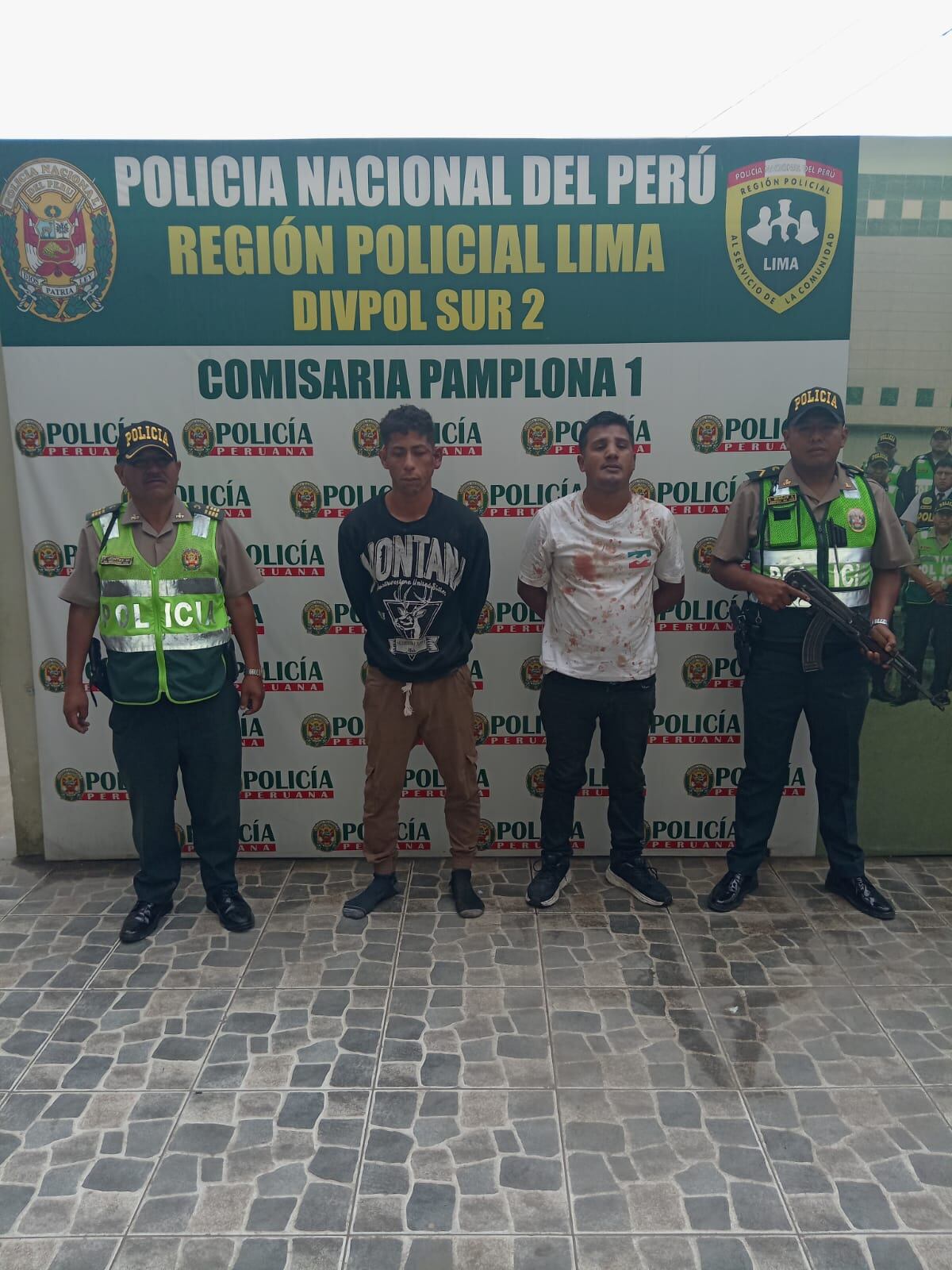 Dos de los delincuentes capturados.