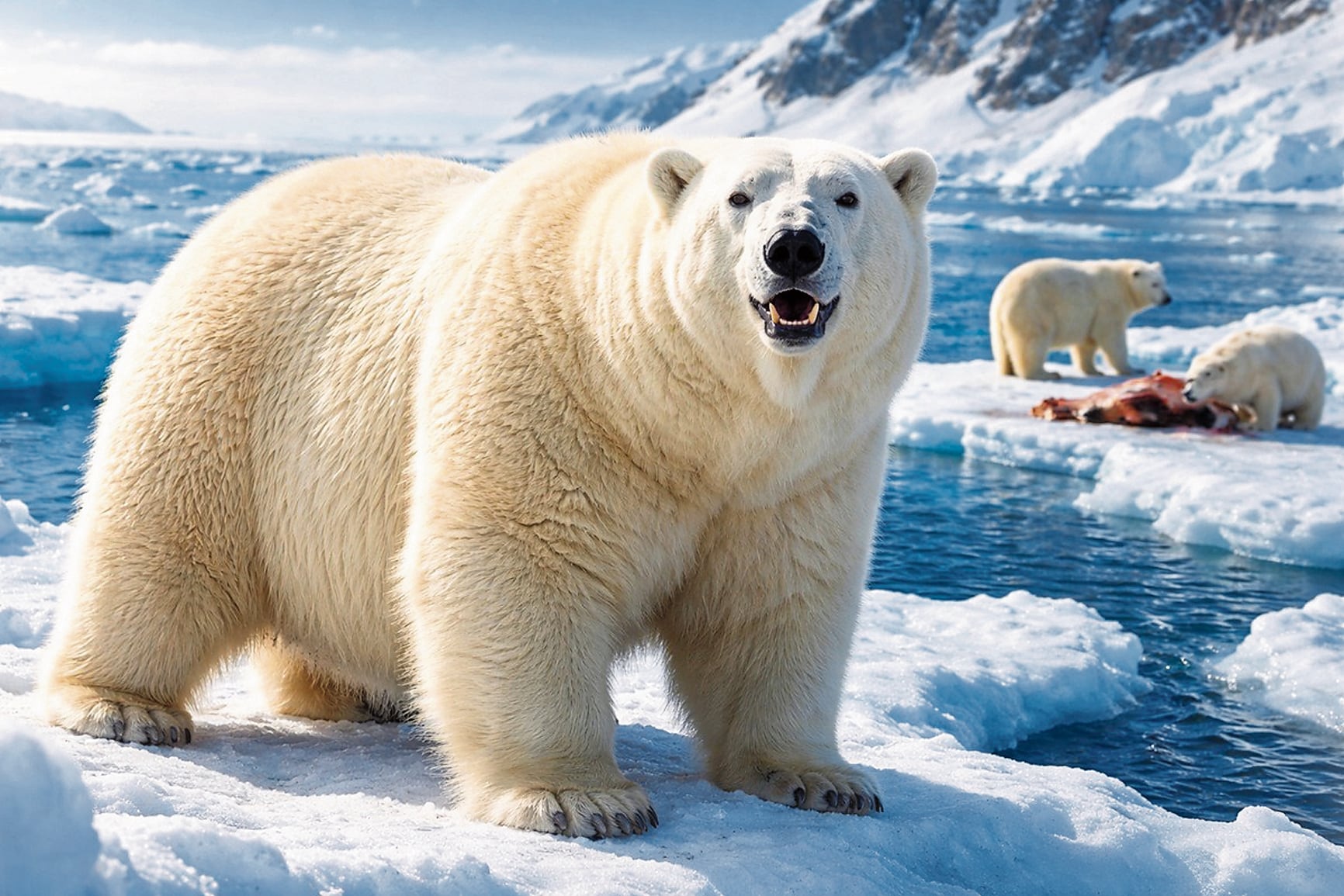 Osos polares suben de peso al comer más animales que están a su disposición por el deshielo progresivo del Ártico.