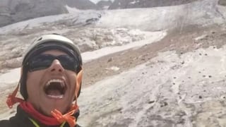 Joven se tomó una selfie minutos antes de la avalancha en un glaciar italiano