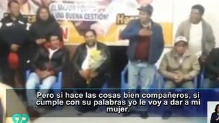 Candidato por Apurímac apuesta a su esposa de no cumplir sus propuestas (VIDEO)